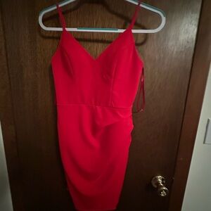 B. Smart Vibrant Red Mini Dress